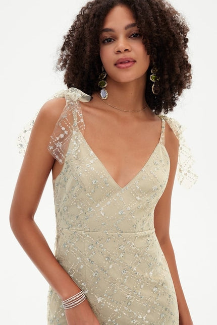 Fourreau col v mini paillette robe de bal de promo avec paillettes - gallery 7