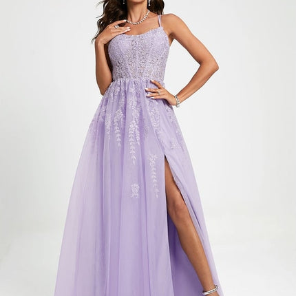 Princesse col rond traîne balayage tulle dentelle robe de bal avec paillettes