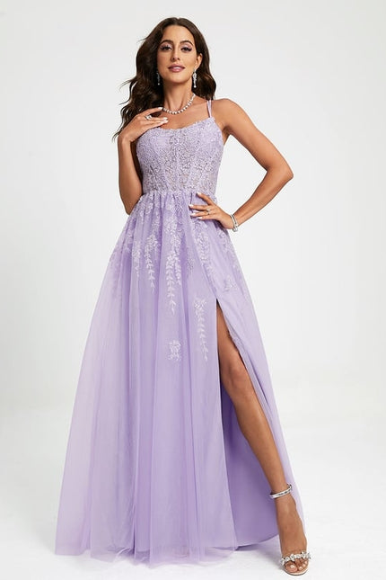 Princesse col rond traîne balayage tulle dentelle robe de bal avec paillettes