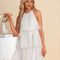 Robe licou trapèze mousseline mini