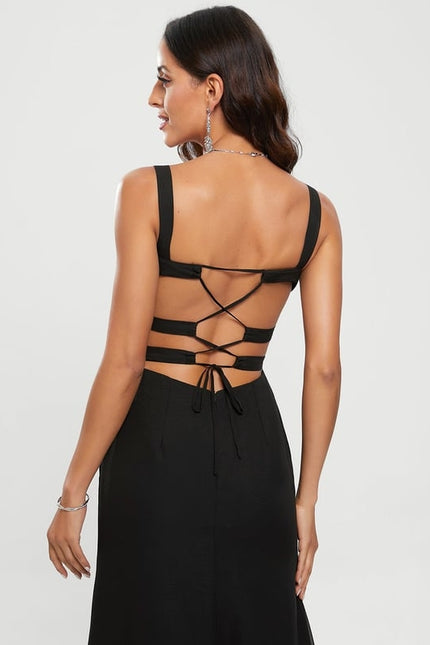 Fourreau col v longueur ras du sol mousseline robe de bal - gallery 5