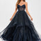 Princesse col v longueur ras du sol tulle robe de bal