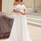 Princesse épaule dénudée traîne balayage tulle robe de mariée