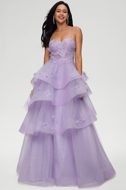 Princesse col cœur longueur ras du sol tulle robe de bal avec paillettes perles