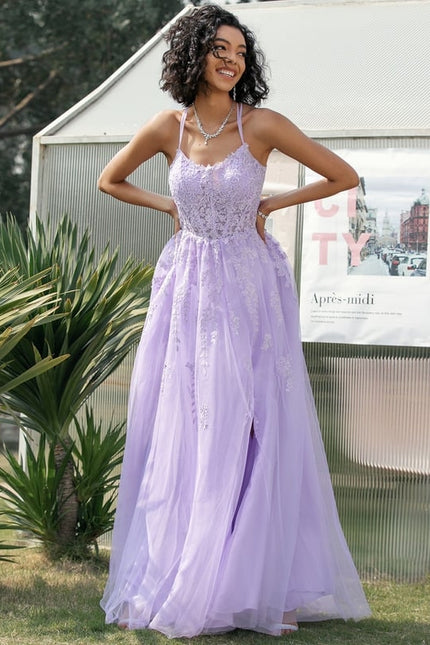 Princesse col rond traîne balayage tulle dentelle robe de bal avec paillettes - gallery 2