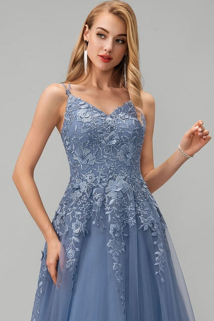 Princesse col v longueur ras du sol tulle robe de bal